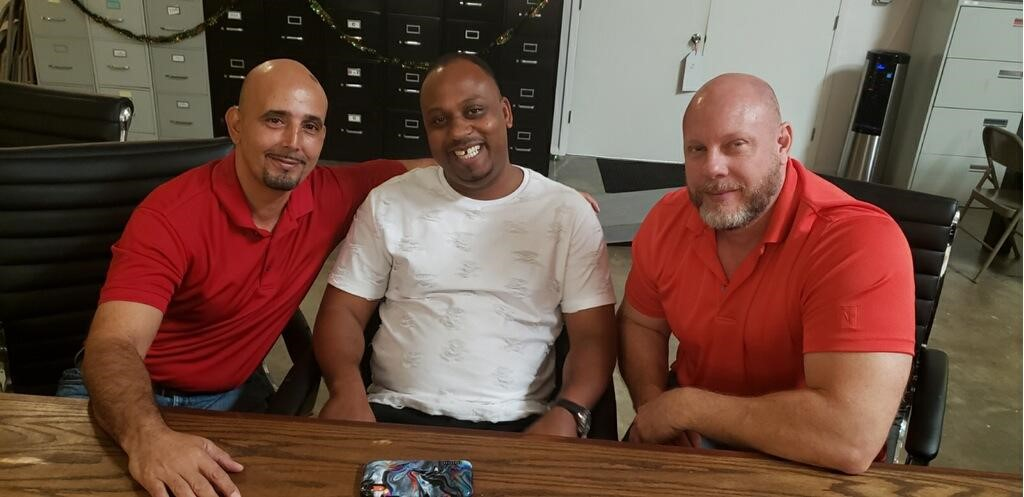 Jason Thomas pictured on right.