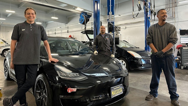 Getting Technical Technicians at Earthling Automotive get hands-on experience with electric vehicles.