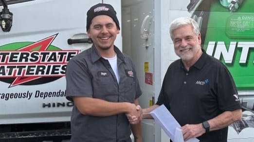 Gonzalez (left) and AACF Executive Director Joel Ayres (right).
