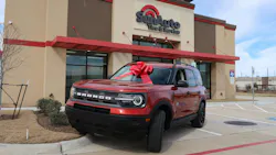 Lowell Anderson's “Hot Pepper Red” 2023 Ford Bronco Sport.