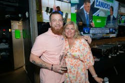 PAMA Up & Coming award winner Donavon Cabell of Lucas Oil Centers (left). PAMA Up & Coming award winner Donavon Cabell of Lucas Oil Centers (left).