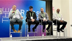 Panelists (from left): PAMA Vice President Jason Lyon, Benny’s Car Wash & Oil Change; Justin Krizman, Premier Oil Change; Tyson Daniels, Grease Monkey; and Amani McCockran, Oil Changers Panelists (from left): PAMA Vice President Jason Lyon, Benny’s Car Wash & Oil Change; Justin Krizman, Premier Oil Change; Tyson Daniels, Grease Monkey; and Amani McCockran, Oil Changers