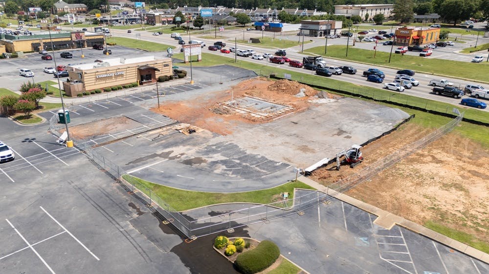 Construction has begun on a new Take 5 Oil Change in Milledgeville, Georgia.