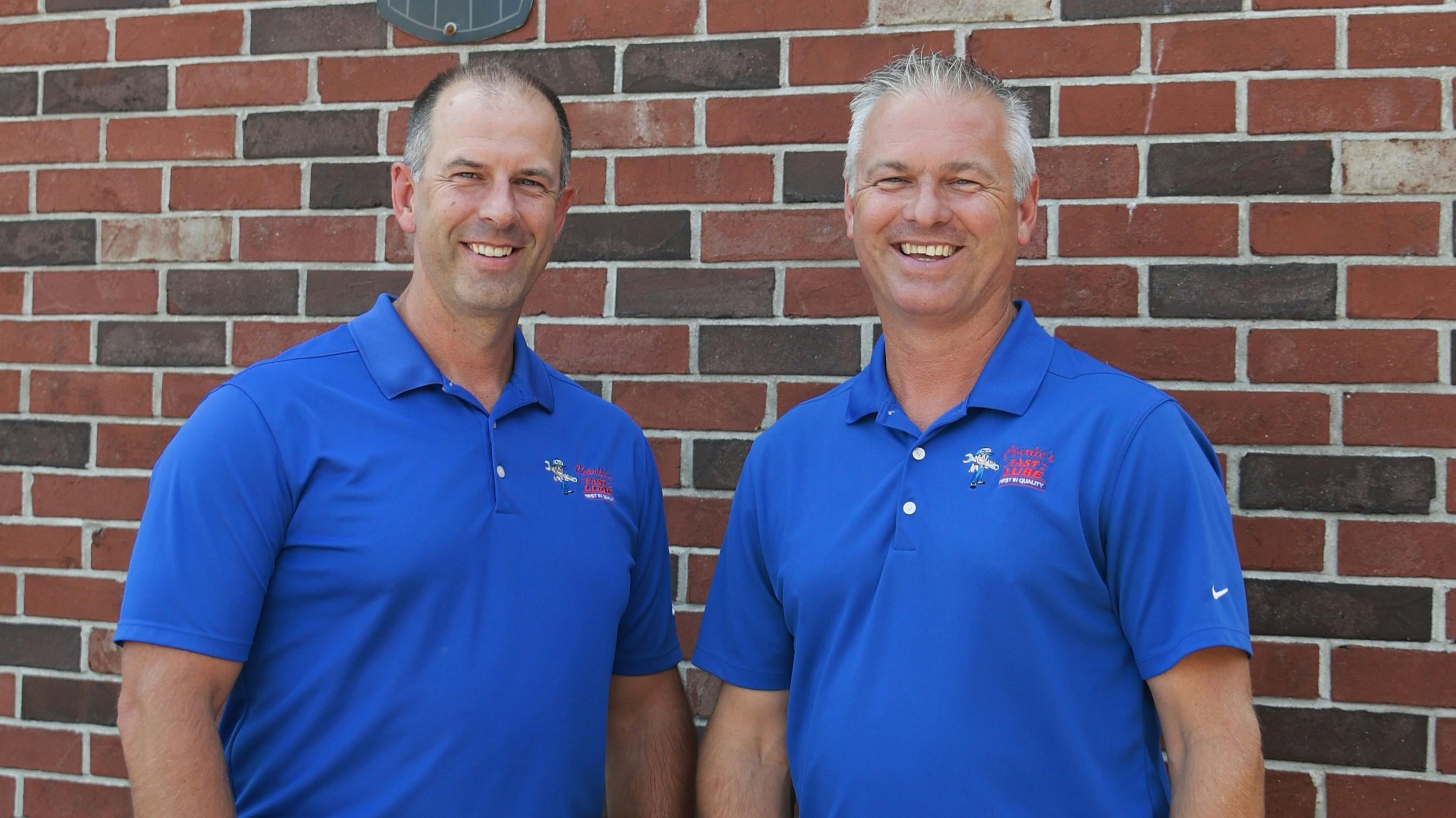 Brian and Jason Glueck, co-owners of Charlie's Fast Lube